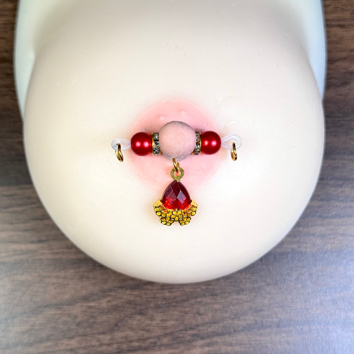 Ruby Crown Nipple Clips