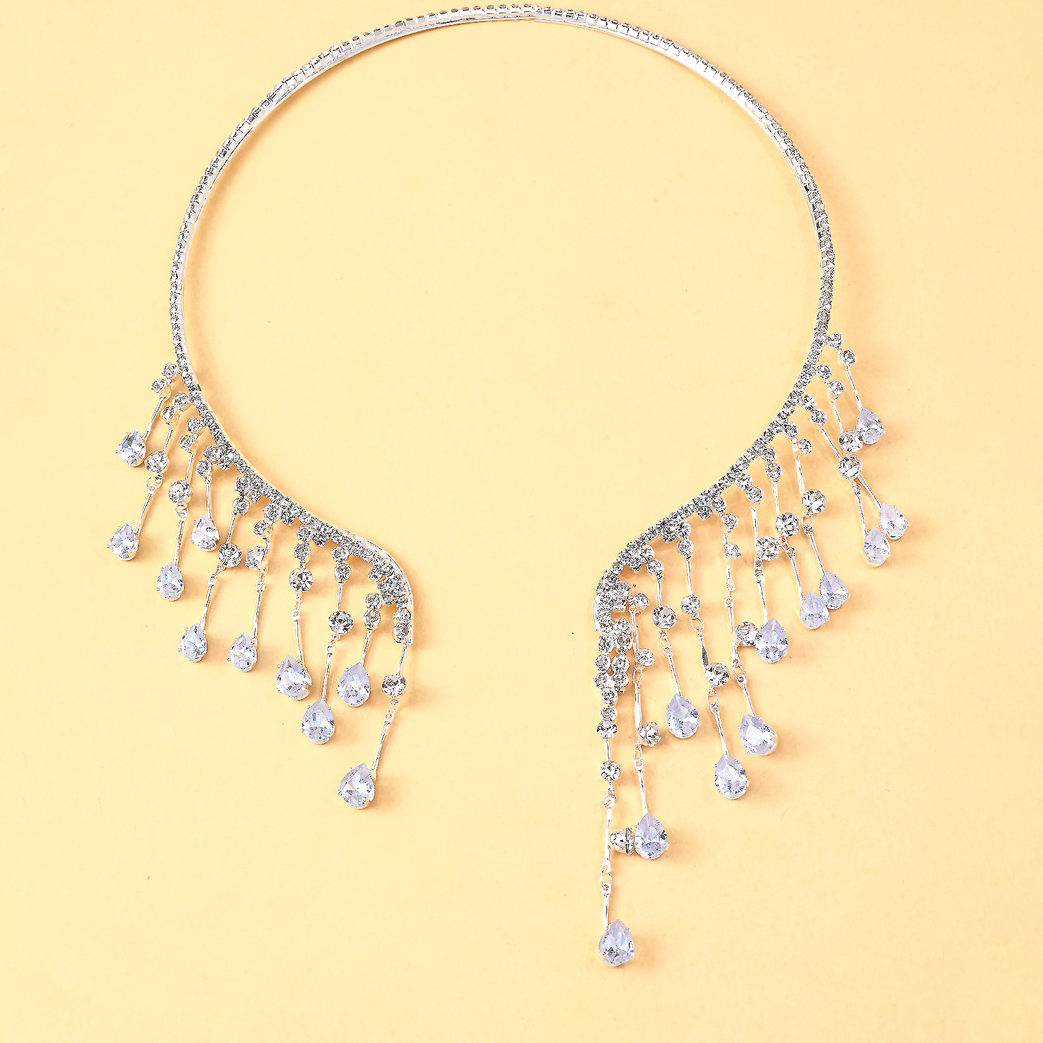 Rhinestone necklace for parties and evening events