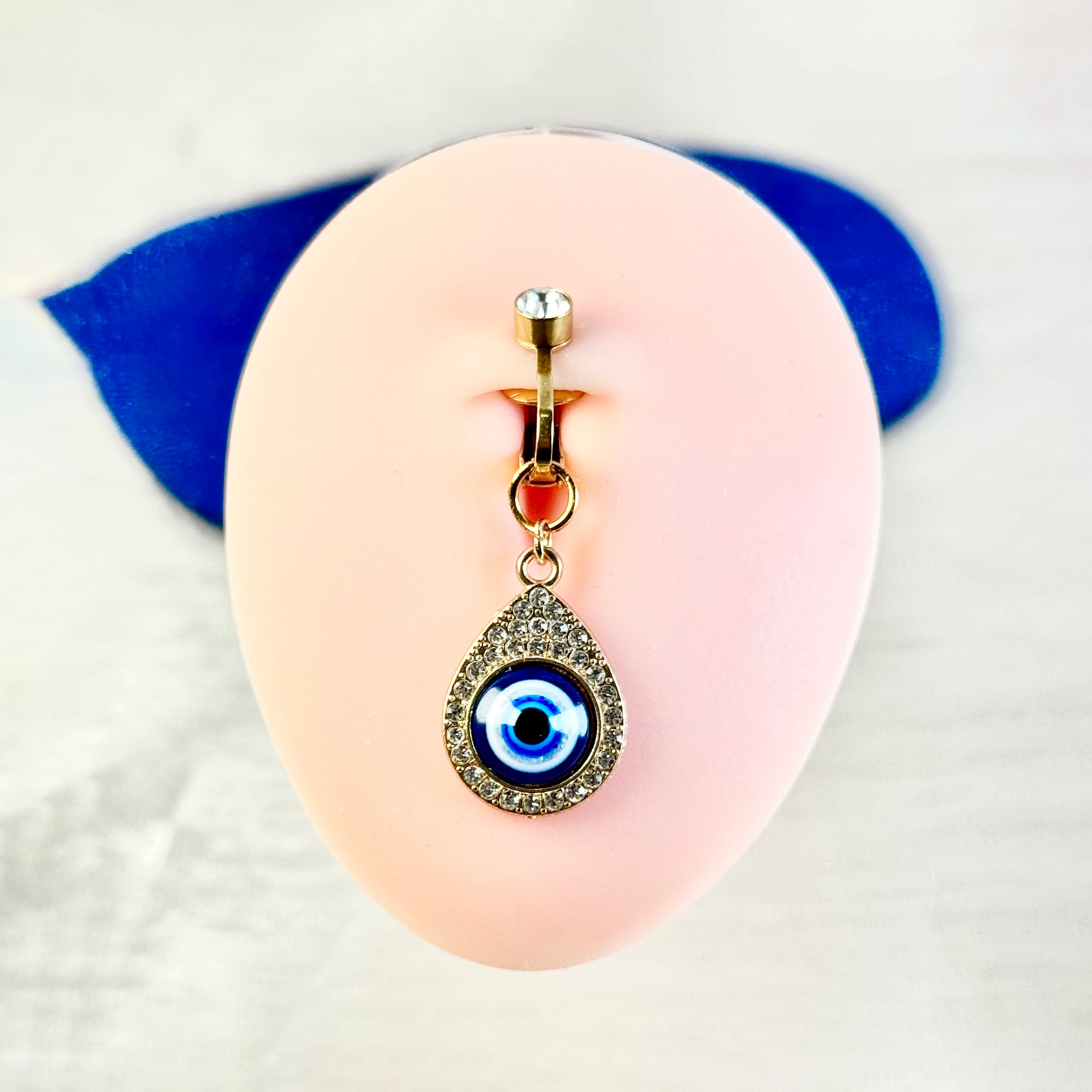 Luna Evil Eye Teardrop Navel Clip™