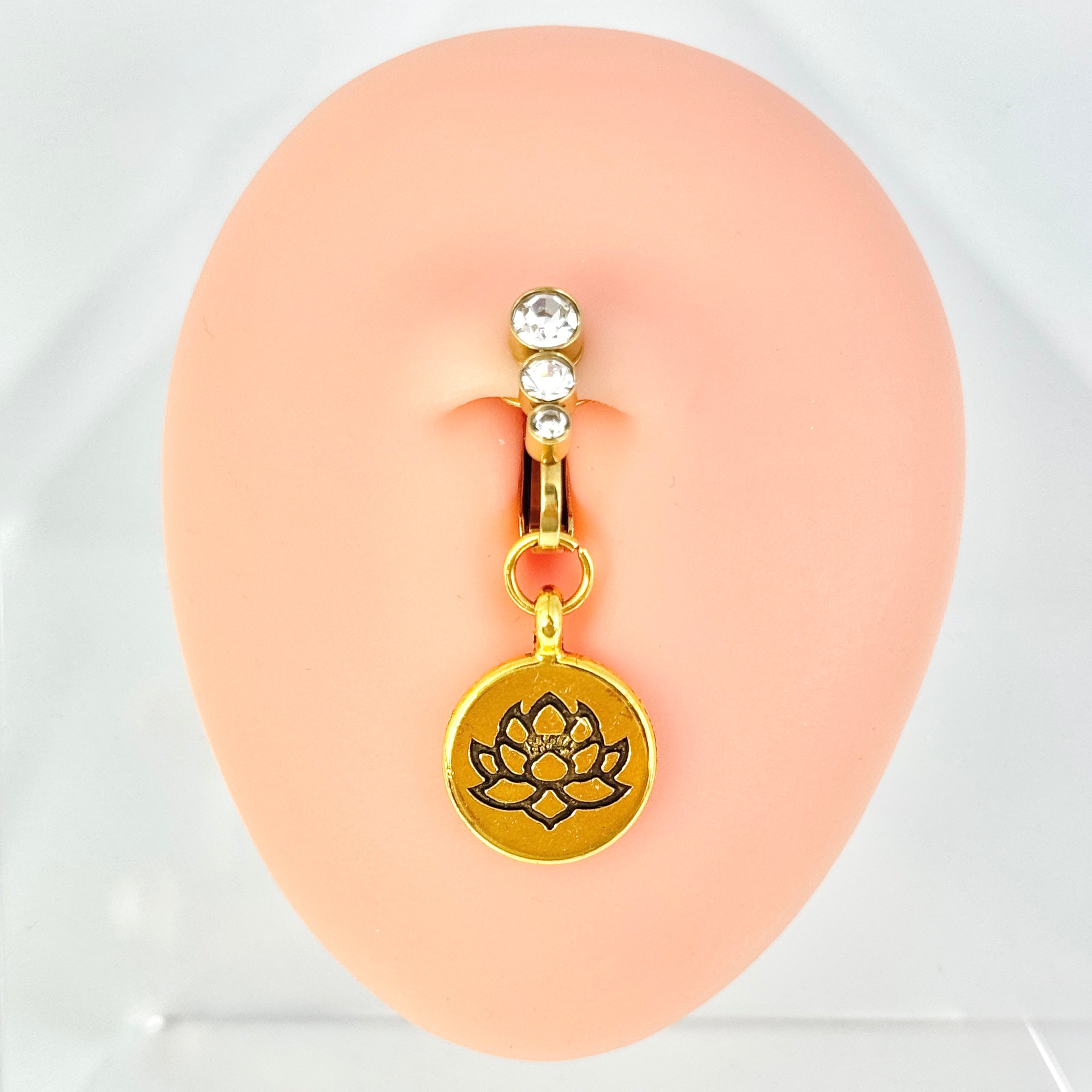 Golden Lotus Zen Navel Piercing Jewelry