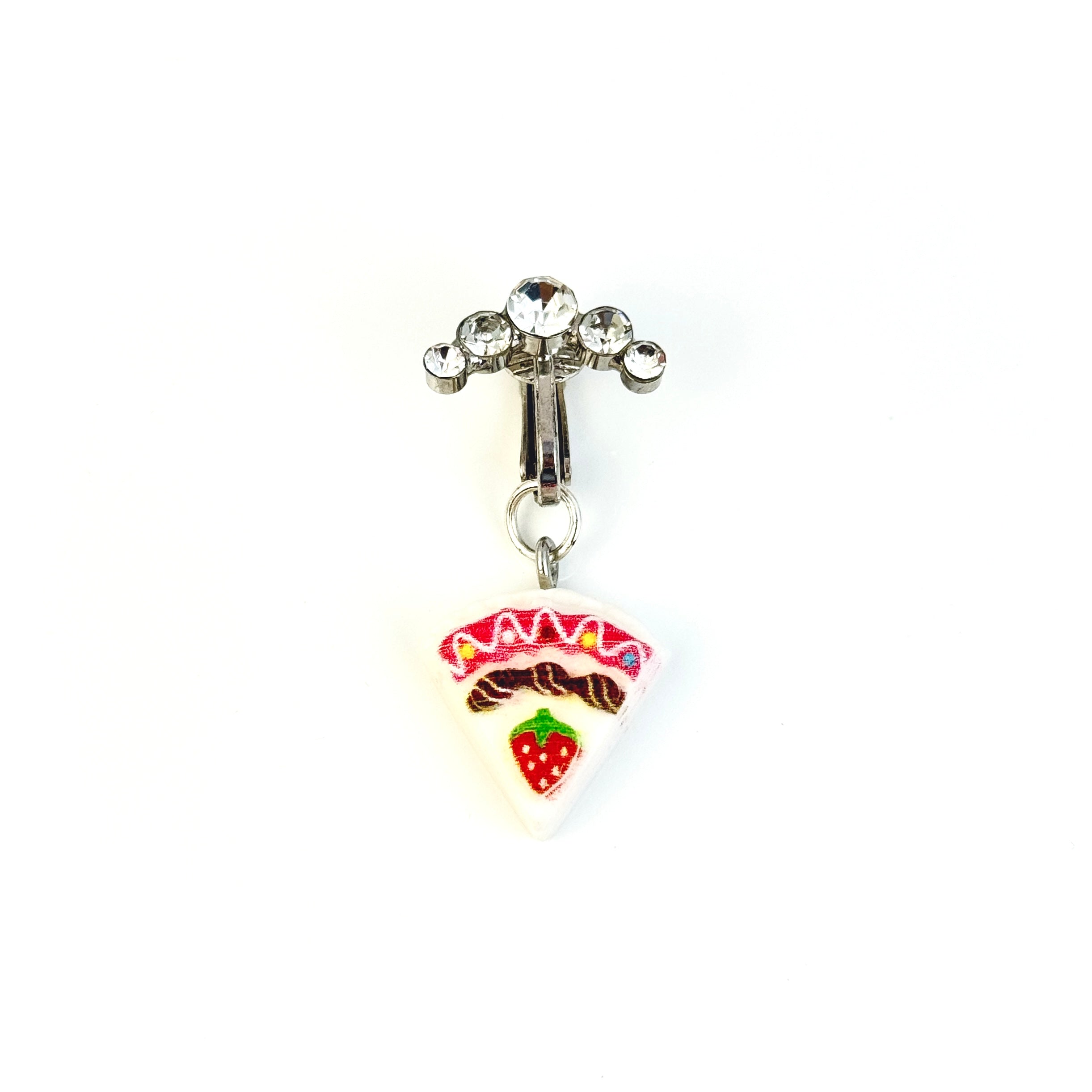 Non-piercing pizza charm navel clip