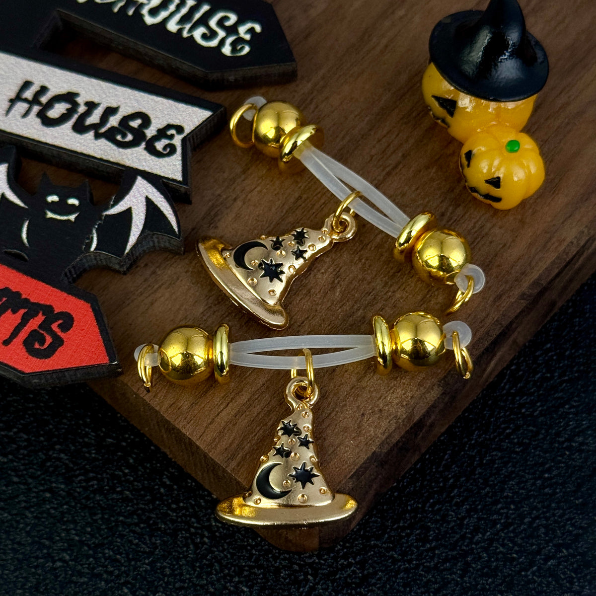 Witch Hat Moon Charm Nipple Ring