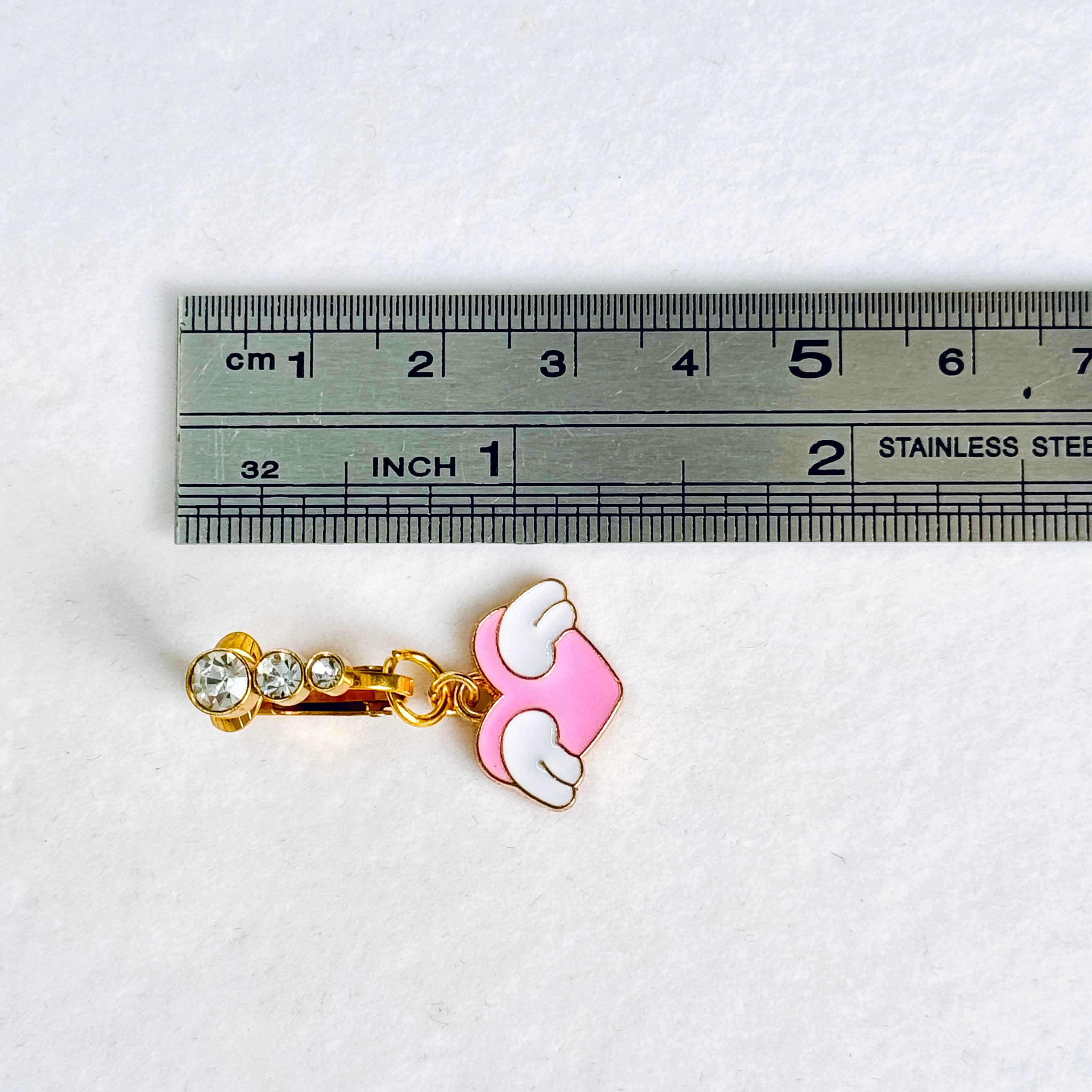 Angel Heart Faux Belly Button Ring
