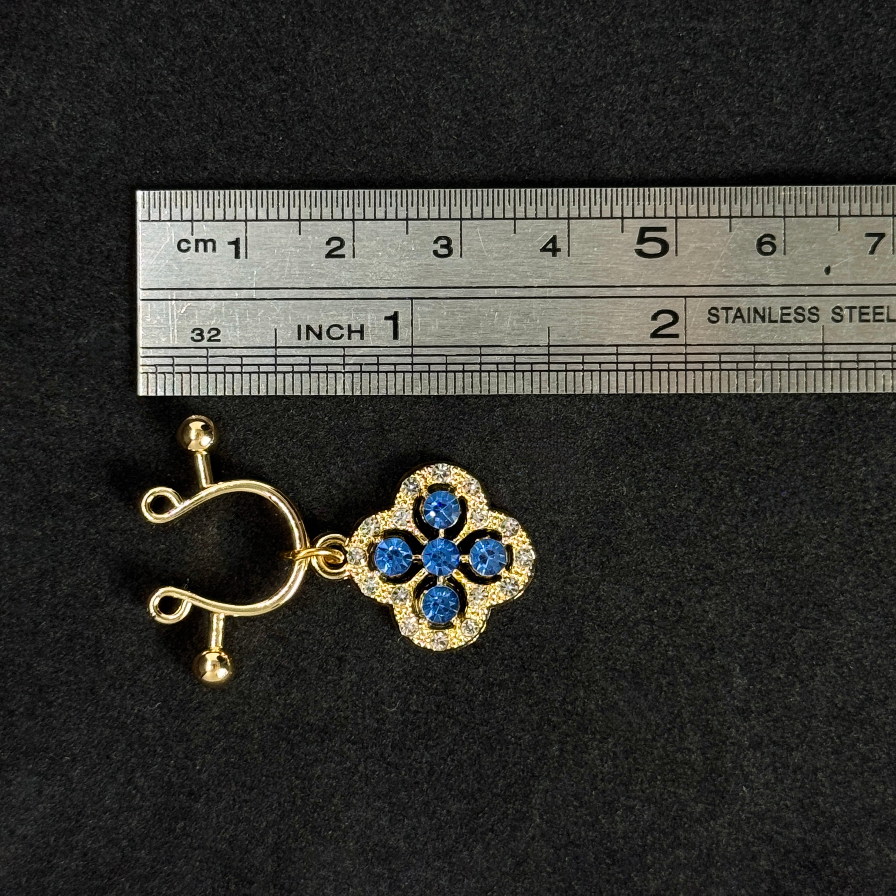 Sapphire Clover Nipple Clamps