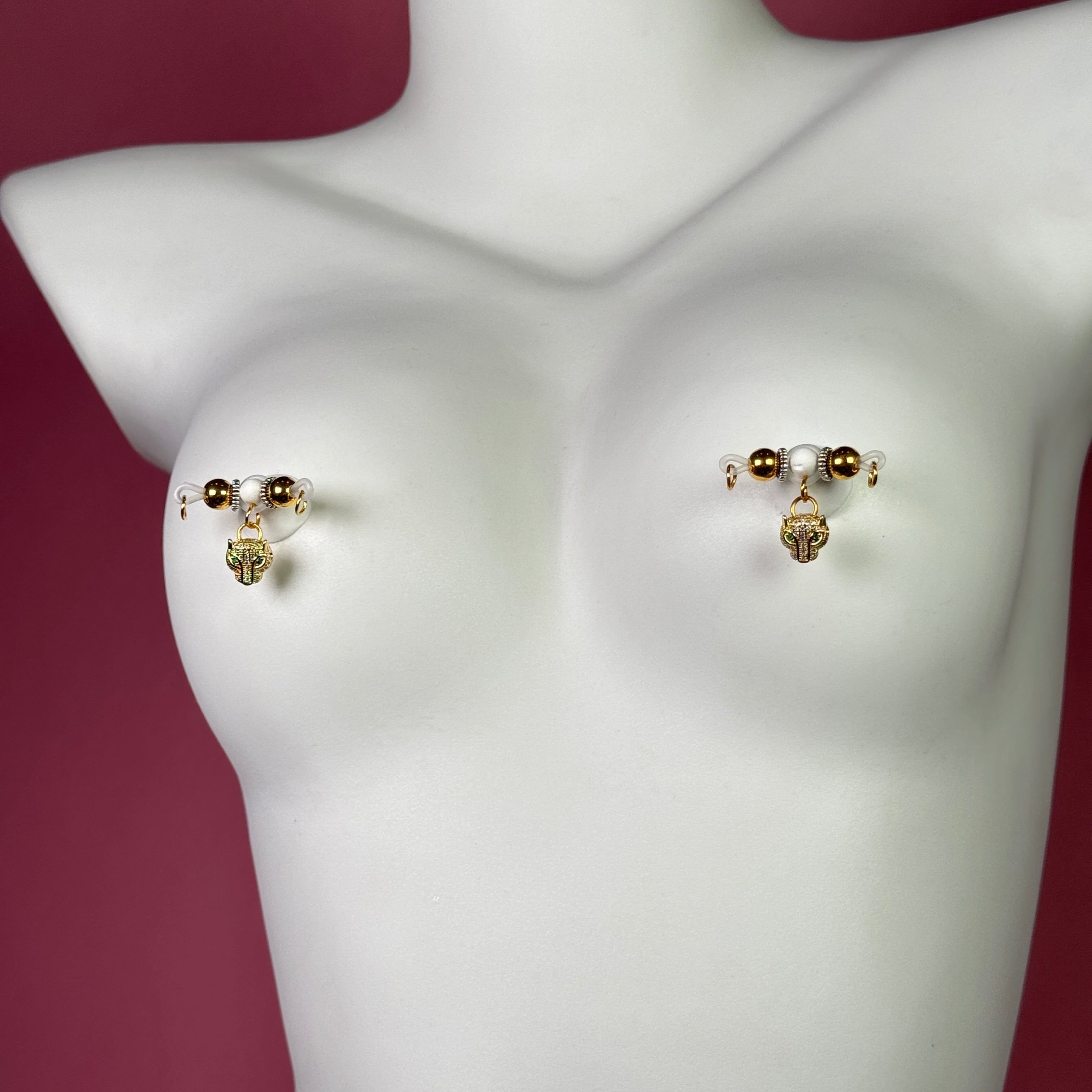 Midnight Gold Beast Nipple Jewelry