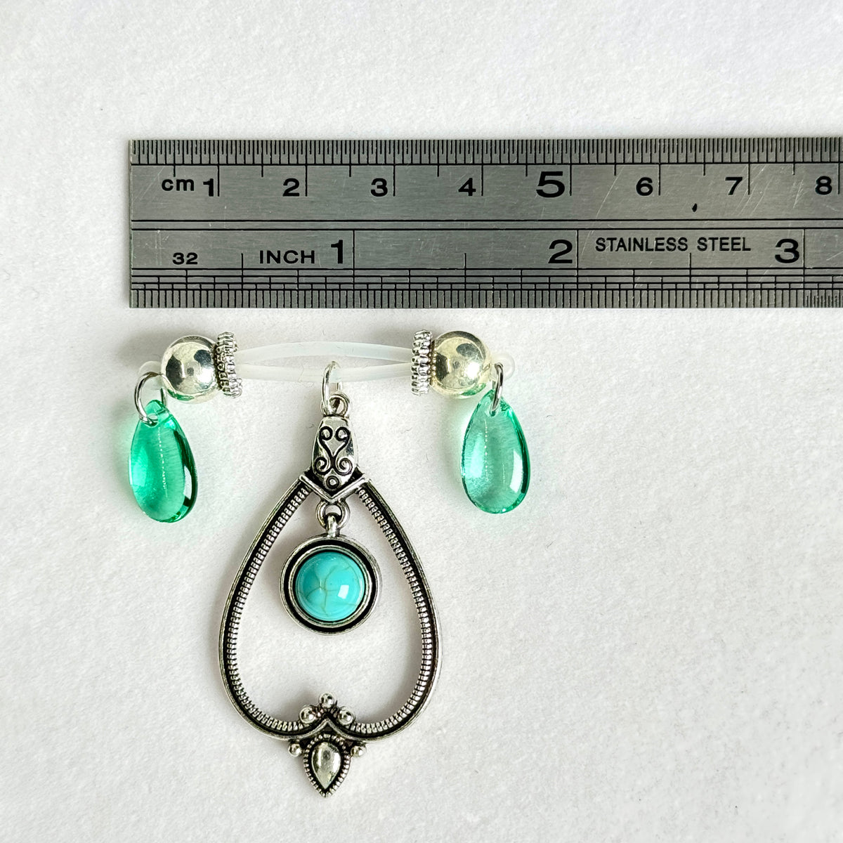 Emerald Moon Crystal Teardrop Jewelry