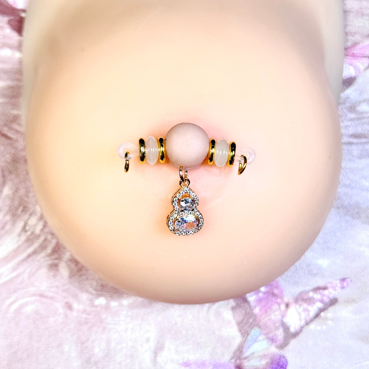 Crystal Eight Non-Piercing Nipple Jewelry