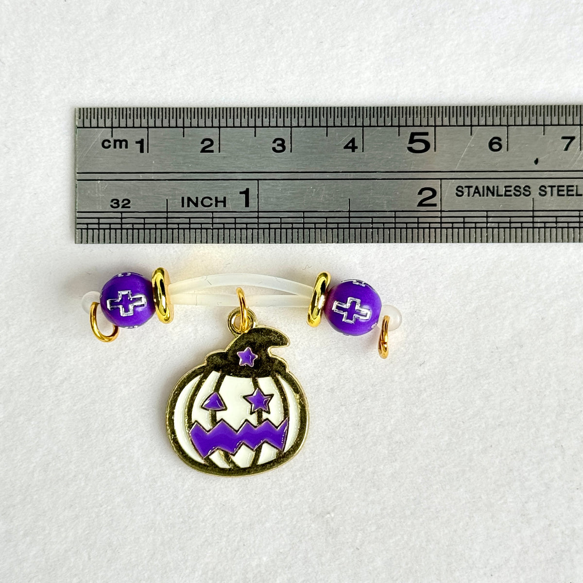 Mystic Purple Pumpkin Charm Non-Piercing Nipple Jewelry