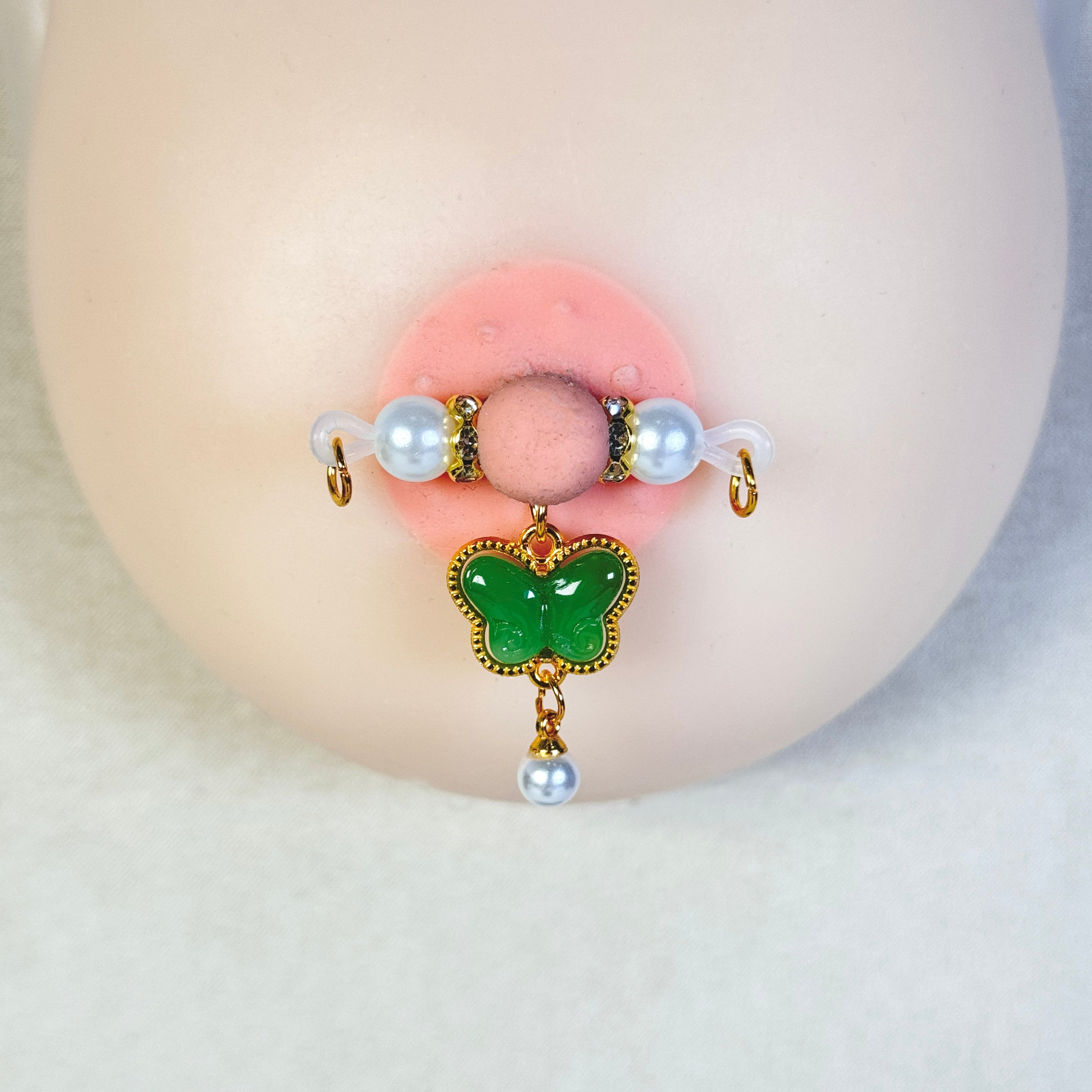 Regal Jade Butterfly Clips