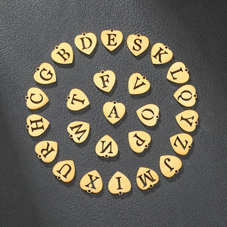 Customized initial gold crown clip