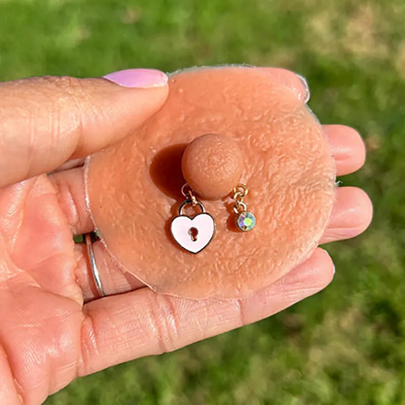 Pink heart shaped nipple clamps