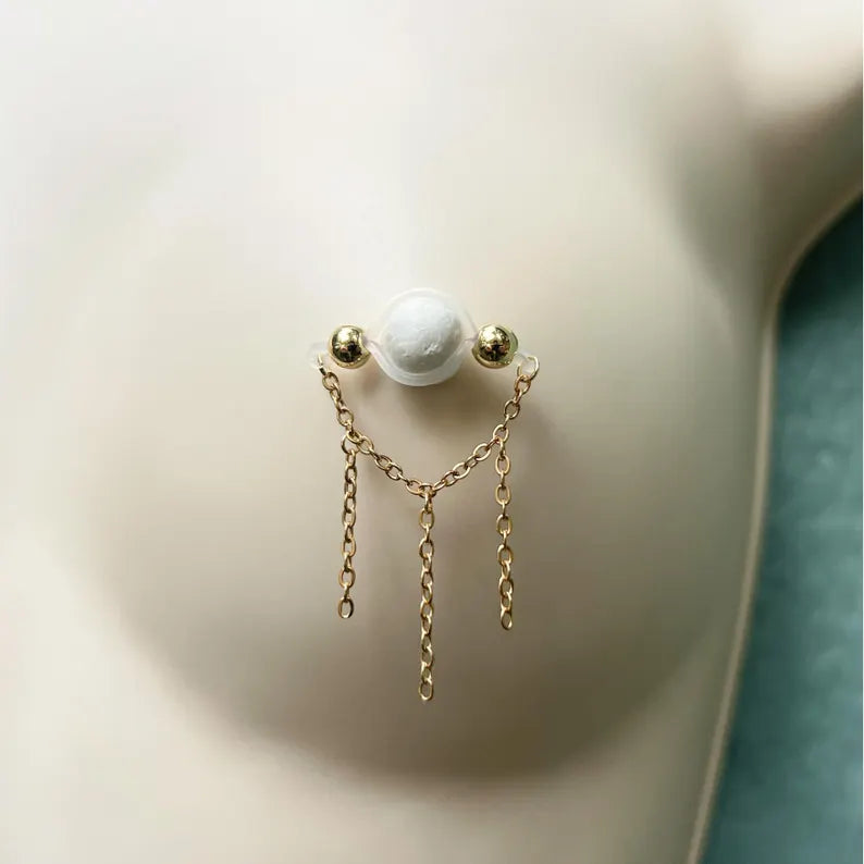 Chain nipple ring