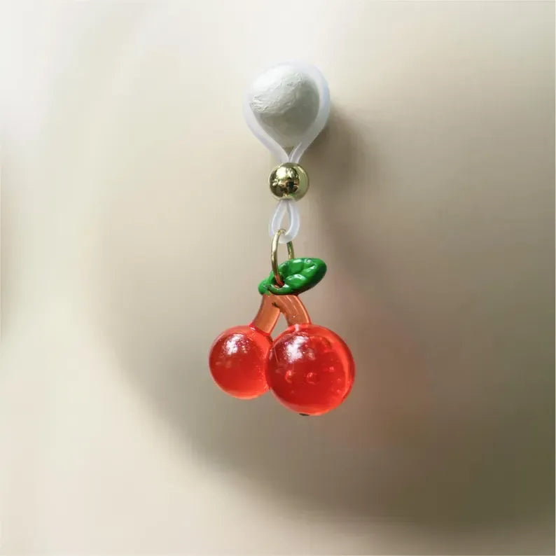 Cherry Non-Pierced Nipple Jewelry Pendant