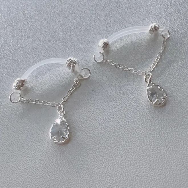 Fake Nipple Piercing Jewelry with Chains