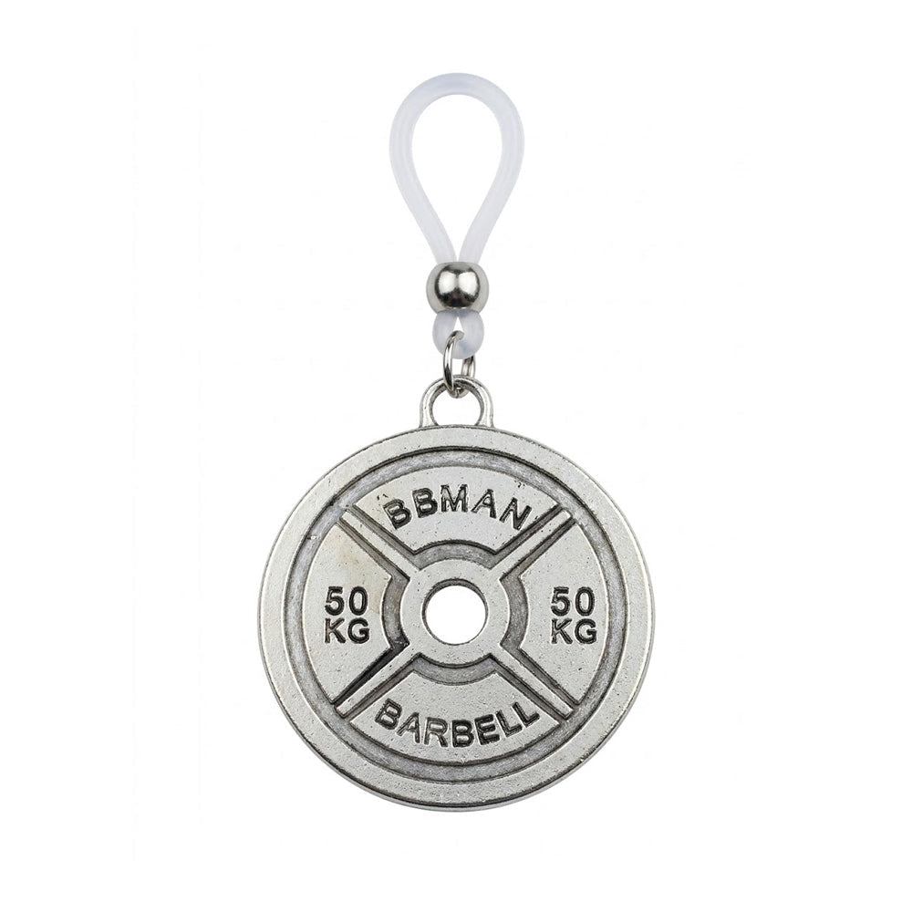 Non-piercing barbell-style nipple clamp