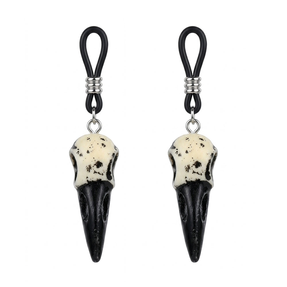 Gothic Raven Skull Adjustable Nipple Ring