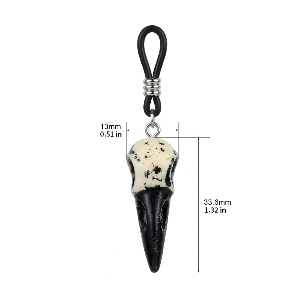 Gothic Raven Skull Adjustable Nipple Ring