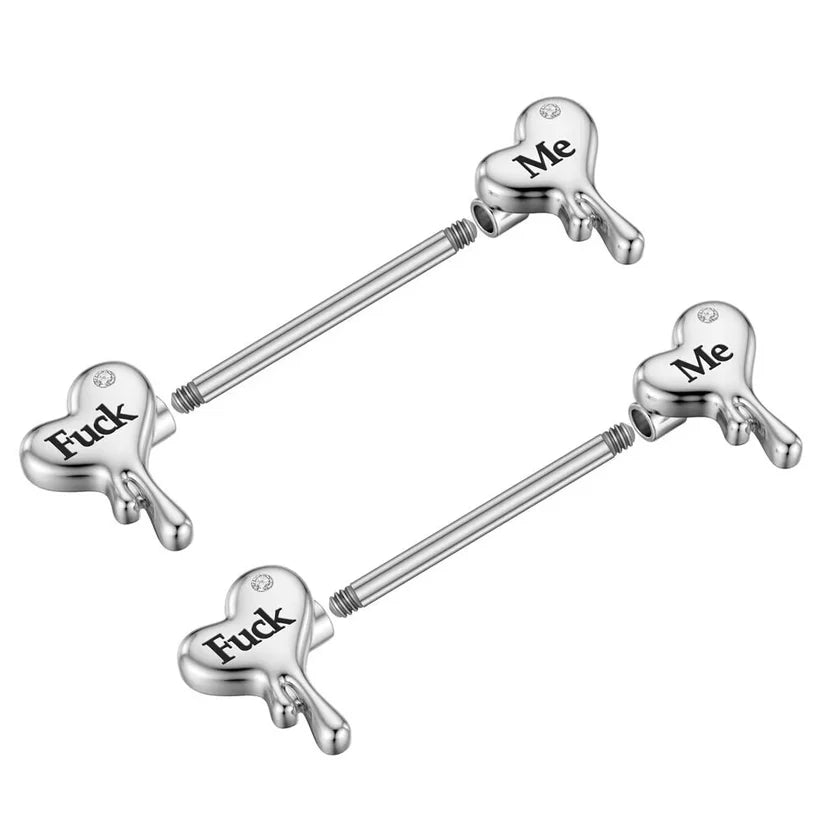 Dripping Heart-Shaped Fashion Piercing